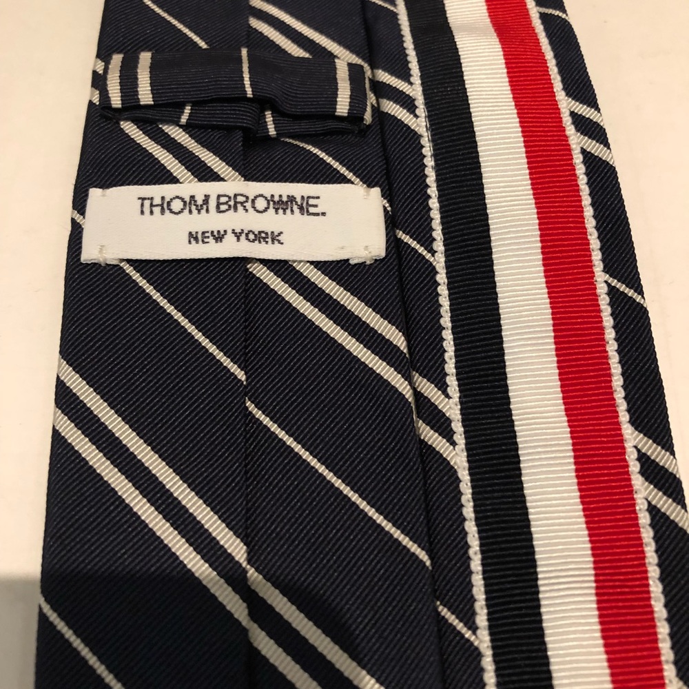 THOM BROWNE NAVY BLUE AUTHENTIC TIE